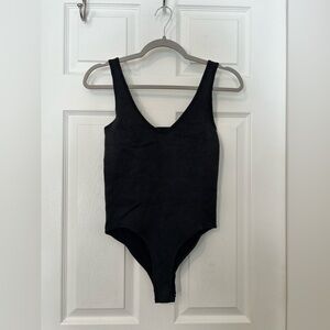 Black Ribbed bodysuit